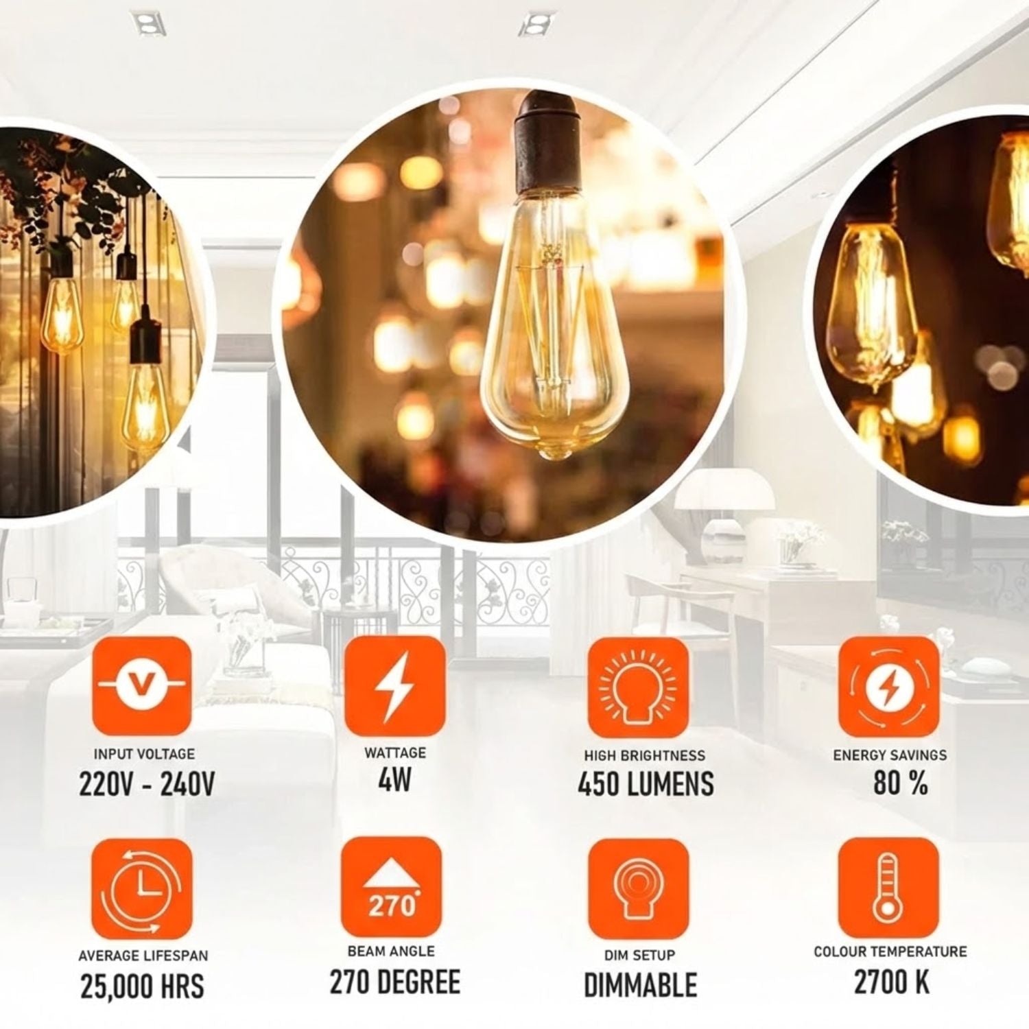 Vintage Style LED Edison Bulb Lamp ~1025