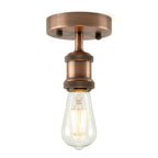 Vintage Black Ceiling Light | Retro E27 Flush Mount Holder ~1026