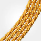 Vintage 3 core Twisted Italian Braided Gold Cable ~1054