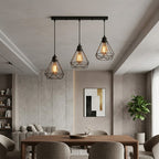 Vintage 3 Way Wire Cage Ceiling Light Kit ~1242