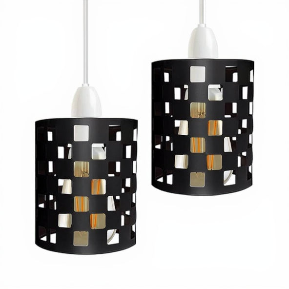 2-Pack DC Voltage Industrial Metal Bulb Guard | Drum Cage Lamp Shade ~1004