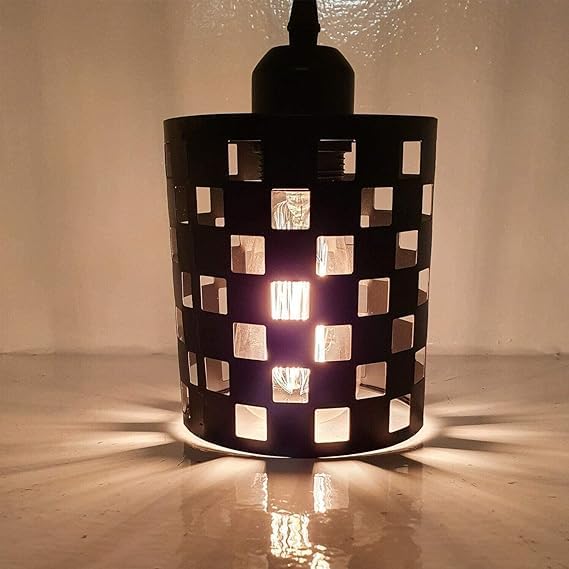 2-Pack DC Voltage Industrial Metal Bulb Guard | Drum Cage Lamp Shade ~1004