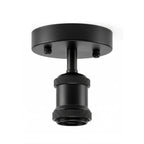 Vintage Black Ceiling Light | Retro E27 Flush Mount Holder ~1026