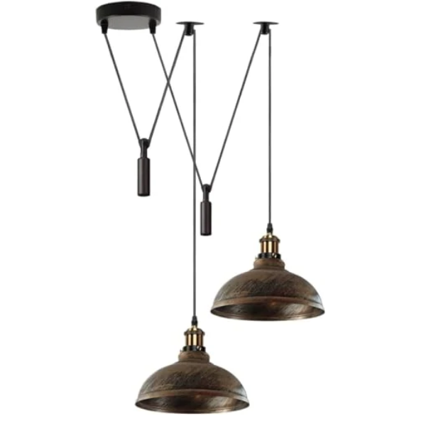 2-Head Spider Pendant Light | Industrial Retro Ceiling Lamp ~1105