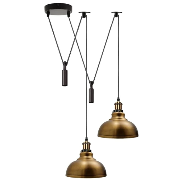 2-Head Spider Pendant Light | Industrial Retro Ceiling Lamp ~1105