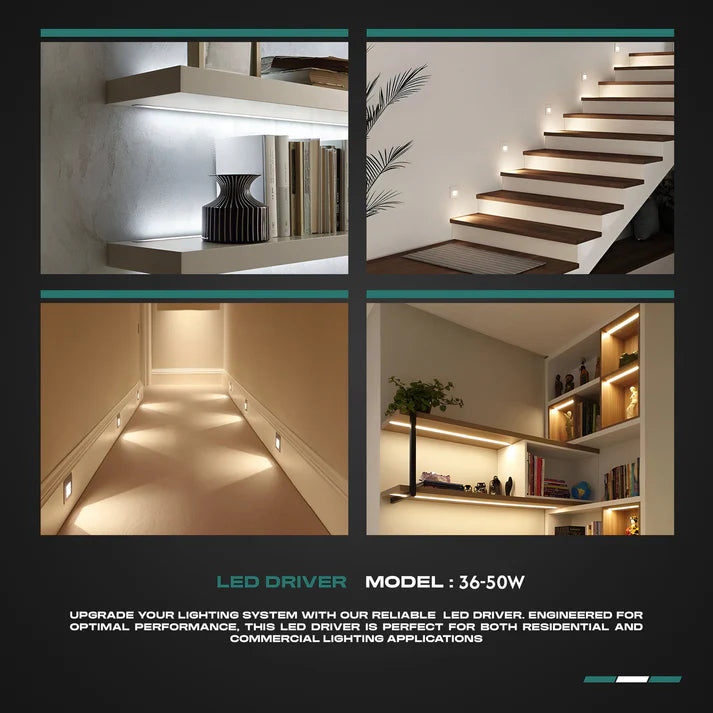 DCVOLTAGE IP20 36-50W Constant Current LED Driver, 300mA ~1062