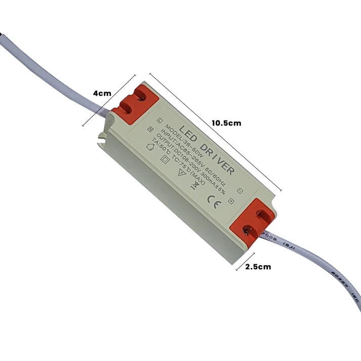 DCVOLTAGE IP20 36-50W Constant Current LED Driver, 300mA ~1062