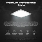 Square Recessed LED Panel Light – Slim Cool White 6000K Ceiling Light ~1220