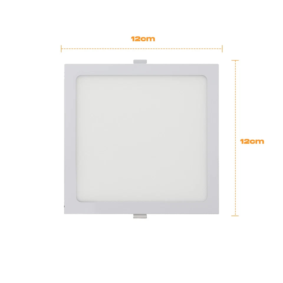 Square Recessed LED Panel Light – Slim Cool White 6000K Ceiling Light ~1220