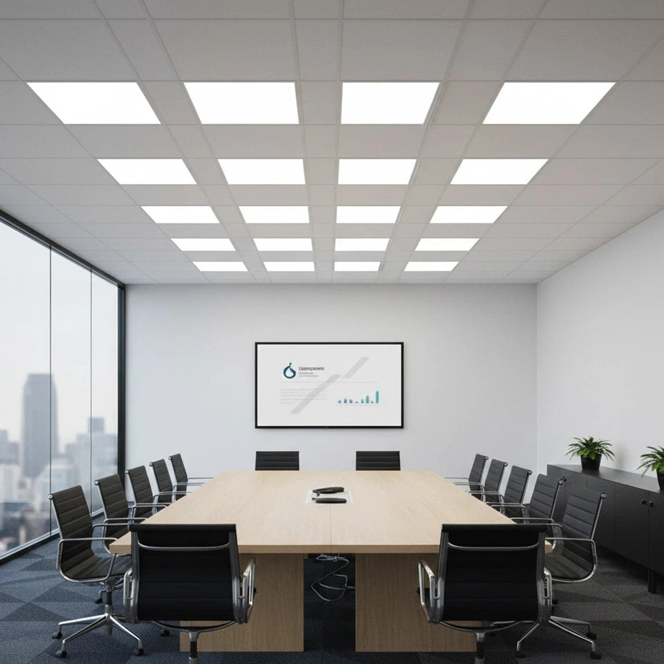 Square Recessed LED Panel Light – Slim Cool White 6000K Ceiling Light ~1220
