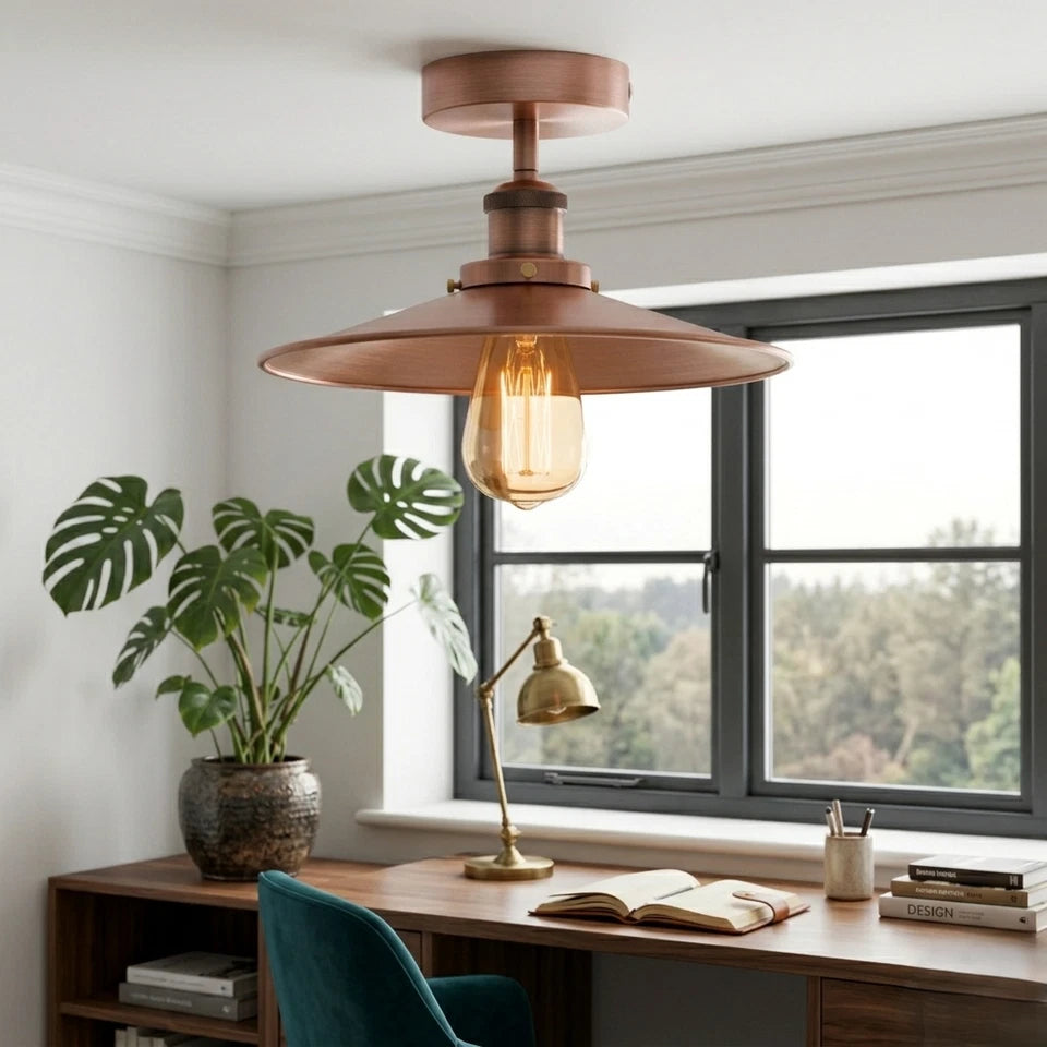 Modern Industrial E27 Ceiling Light Fitting – Vintage Metal ~1088