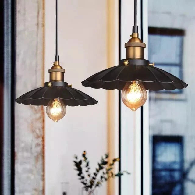Industrial Flush Ceiling Light – E27 Metal Shade ~1174