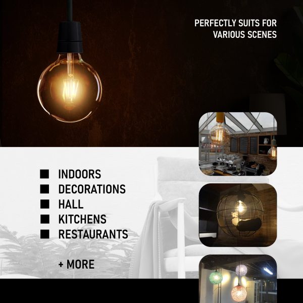 10-Pack G125 E27 8W Dimmable LED Bulbs Vintage Retro Globe Style