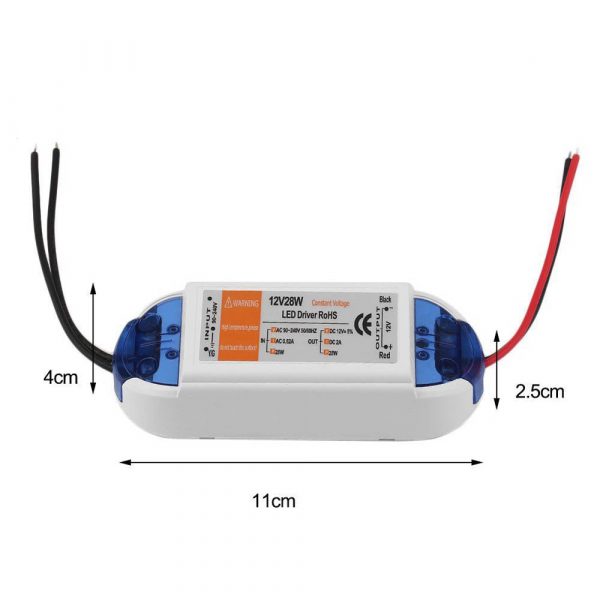 DC VOLTAGE 28W Compact LED Driver AC 240V to DC12V Power Supply Transformer