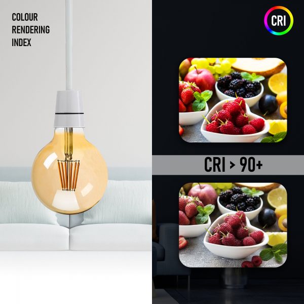 10-Pack G125 E27 8W Dimmable LED Bulbs Vintage Retro Globe Style