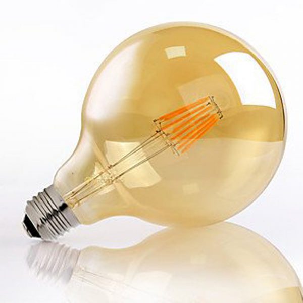 10-Pack G125 E27 8W Dimmable LED Bulbs Vintage Retro Globe Style