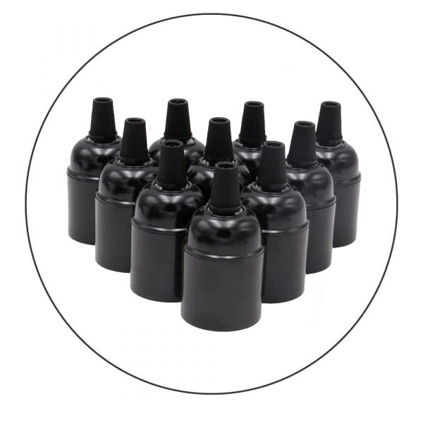 DC VOLTAGE 10 Pack Vintage Industrial Lamp Light Bulb Holder Bakelite Retro Edison ES E27 Fitting