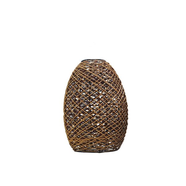 Easy Fit Lampshade Woven Design Rattan Ceiling Brown Light Shade~