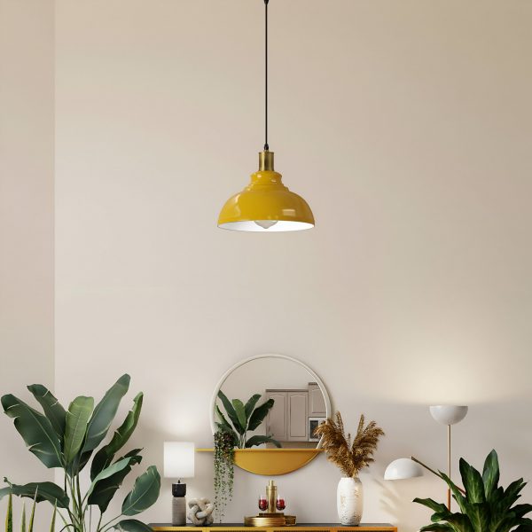 yellow curvy lamp shade