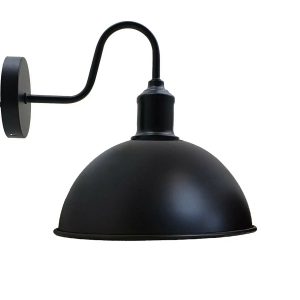 Black Dome Shape Metal Wall Scone Wall Lights