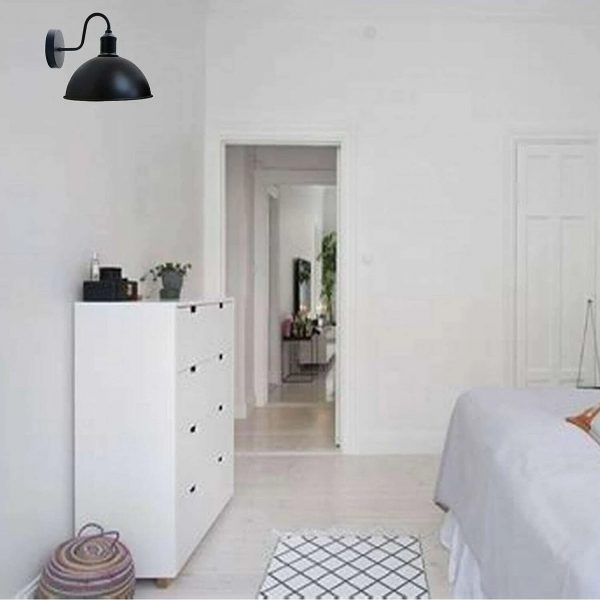 Black Dome Shape Metal Wall Scone Wall Lights