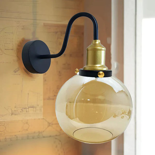 Aesthetics Vintage Amber Glass Pendant Light Lamp Shade