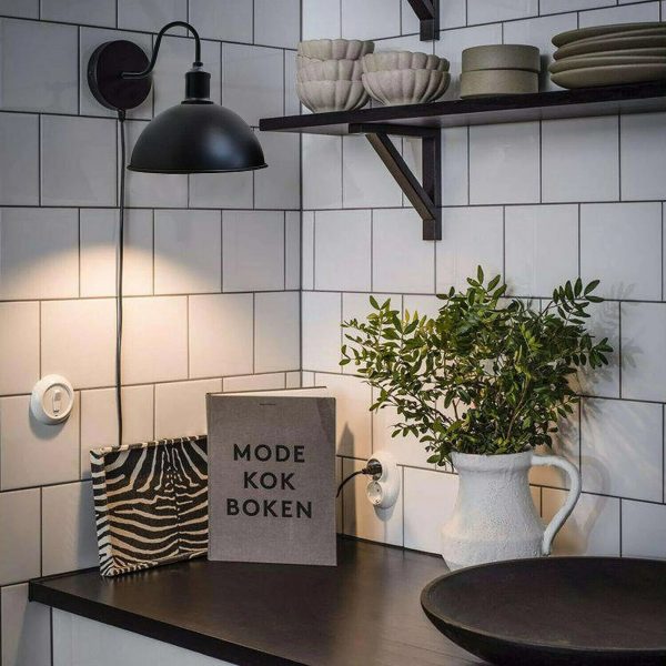 Black Dome Shape Metal Wall Scone Wall Lights