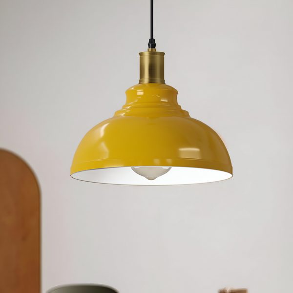 yellow curvy lamp shade