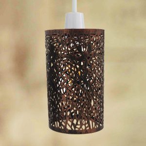 Easy Fit Decorative Metal Shade on Hanging Light Fixture~2429