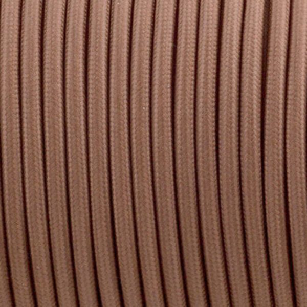 3 Core Round Vintage Fabric Cable Flex Italian Braided Light Brown Cable 0.75mm UK