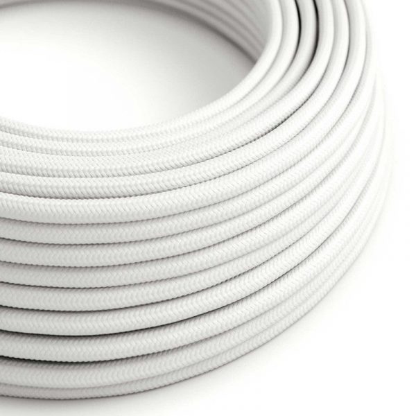 3-Core 0.75mm Round Vintage Braided Cable White