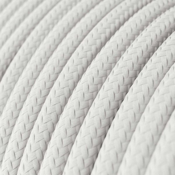 3-Core 0.75mm Round Vintage Braided Cable White