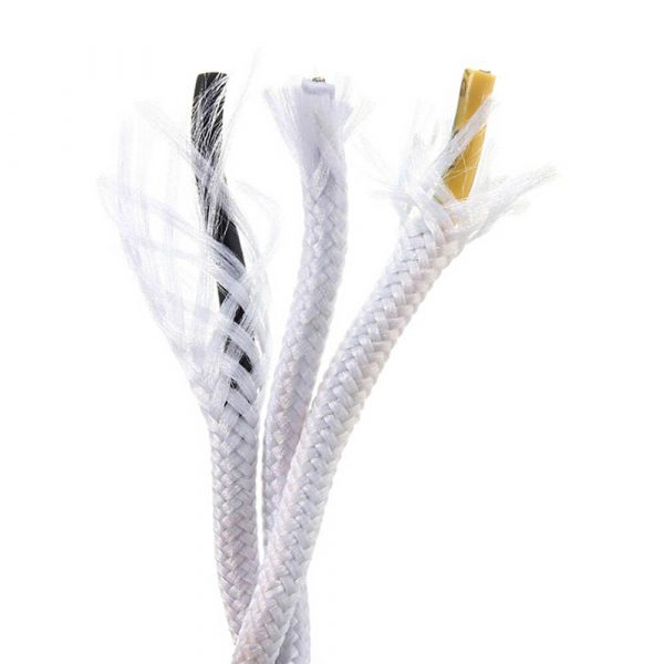 3-Core 0.75mm Twisted Vintage Braided Cable White
