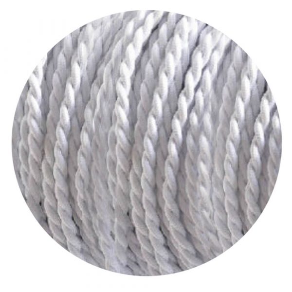 2 Core Twisted Electric Cable White color fabric 0.75mm