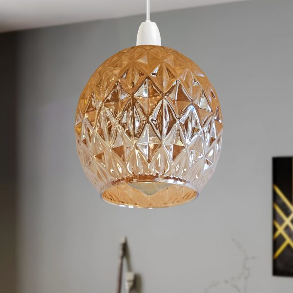Floral Glass Pendant Light Easy Fit Modern Lamp Shade ~ 5501