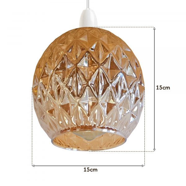 Floral Glass Pendant Light Easy Fit Modern Lamp Shade ~ 5501