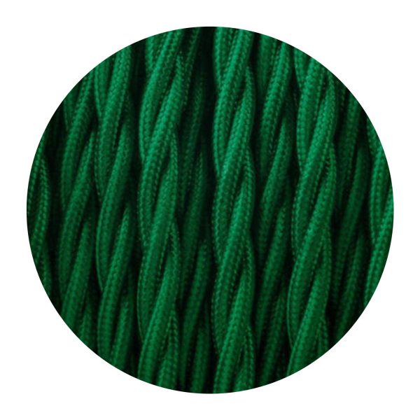 2 Core Twisted Electric Cable Dark Green color fabric 0.75mm
