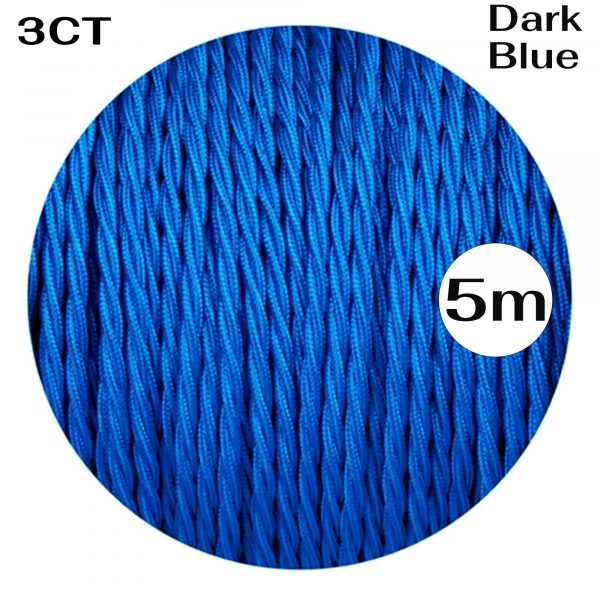 Vintage Fabric Lighting Cable Braided Flex 0.75mm
