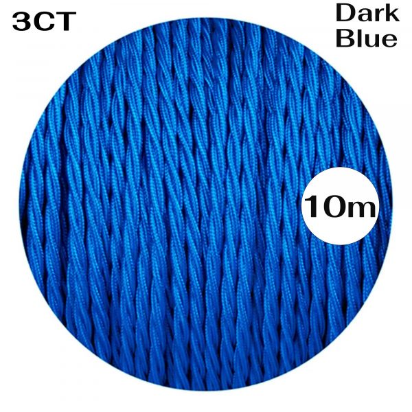 Vintage Fabric Lighting Cable Braided Flex 0.75mm