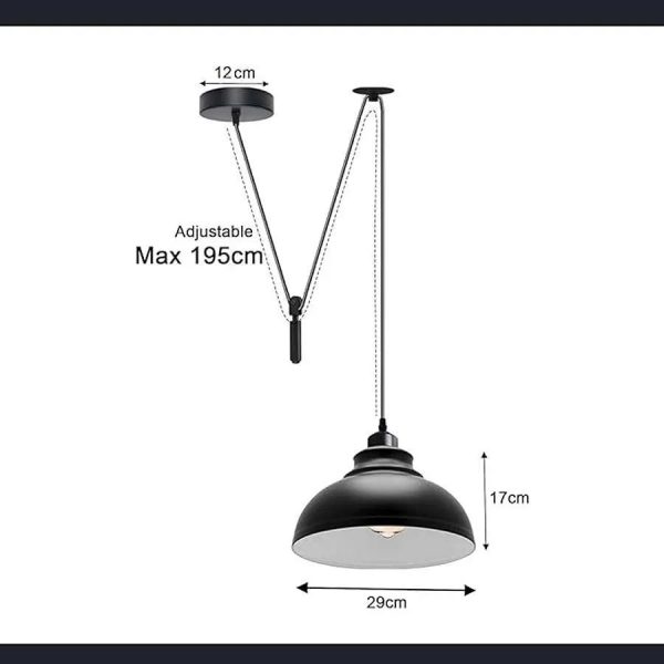 DC VOLTAGE Vintage Single Head Curvy Shade Pendant Light
