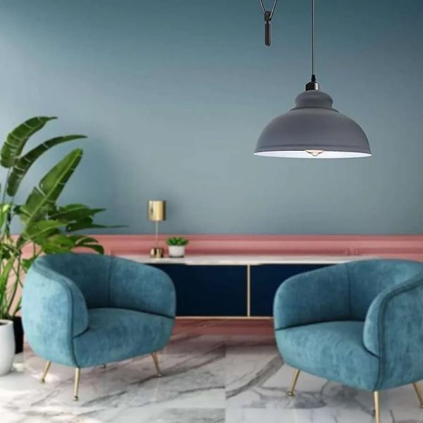 DC VOLTAGE Vintage Single Head Curvy Shade Pendant Light