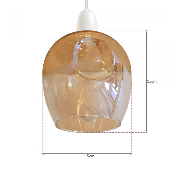 Floral Glass Pendant Light Easy Fit Modern Lamp Shade ~ 5501