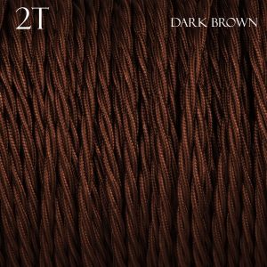2 Core Twisted Electric Cable solid Dark brown color fabric 0.75 mm