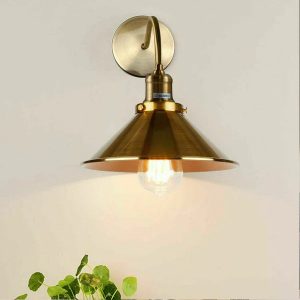 Swan Neck Wall Lights Indoor Metal Cone Shade ~3695