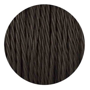 2 Core Twisted Electric Cable covered Black color fabric 0.75mm