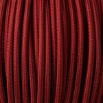 DC VOLTAGE 10m 2 Core Round Vintage Braided Fabric Burgundy Cable Flex 0.75mm
