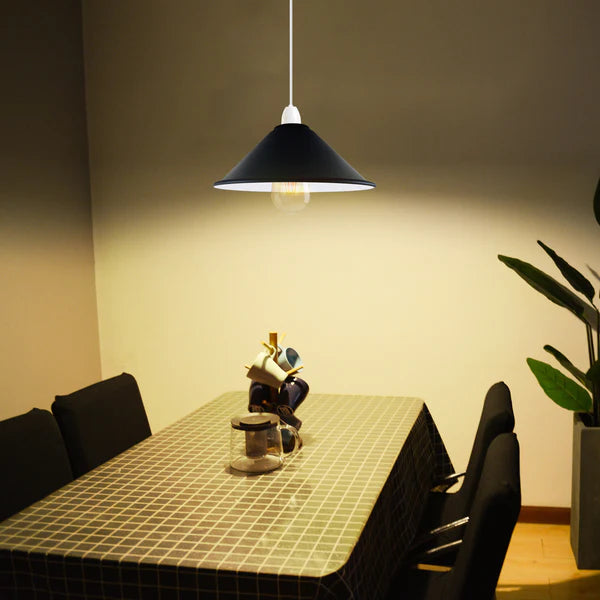 Painted Vintage 22 x 10cm Cone Light Shades Metal Easy Fit Ceiling Pendant Hanging Wall Lampshade