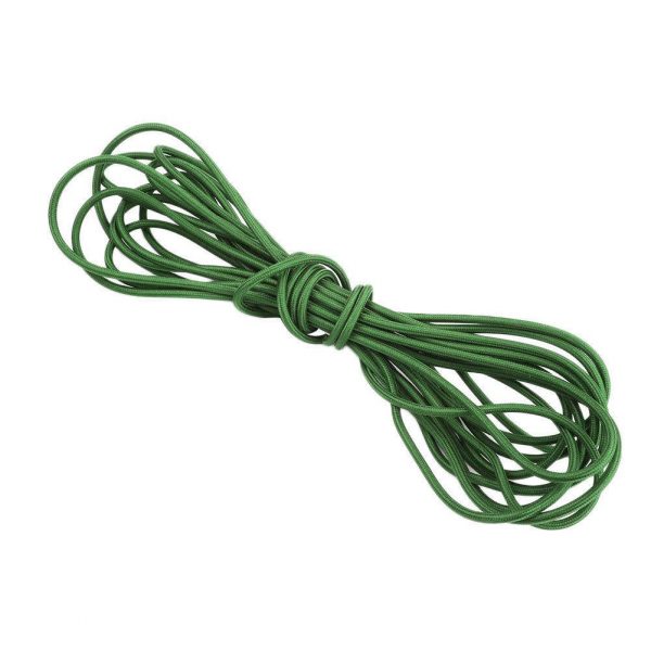 DC VOLTAGE 10m Green Round Fabric Flex 2 Core Braided Cloth Cable Lighting Wire~4713