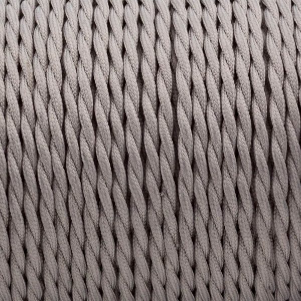 2 Core Twisted Electric Cable Grey color fabric 0.75mm