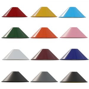 Painted Vintage 22 x 10cm Cone Light Shades Metal Easy Fit Ceiling Pendant Hanging Wall Lampshade